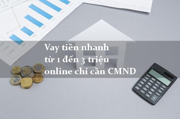 Vay tiền nhanh từ 1 đến 3 triệu online chỉ cần CMND